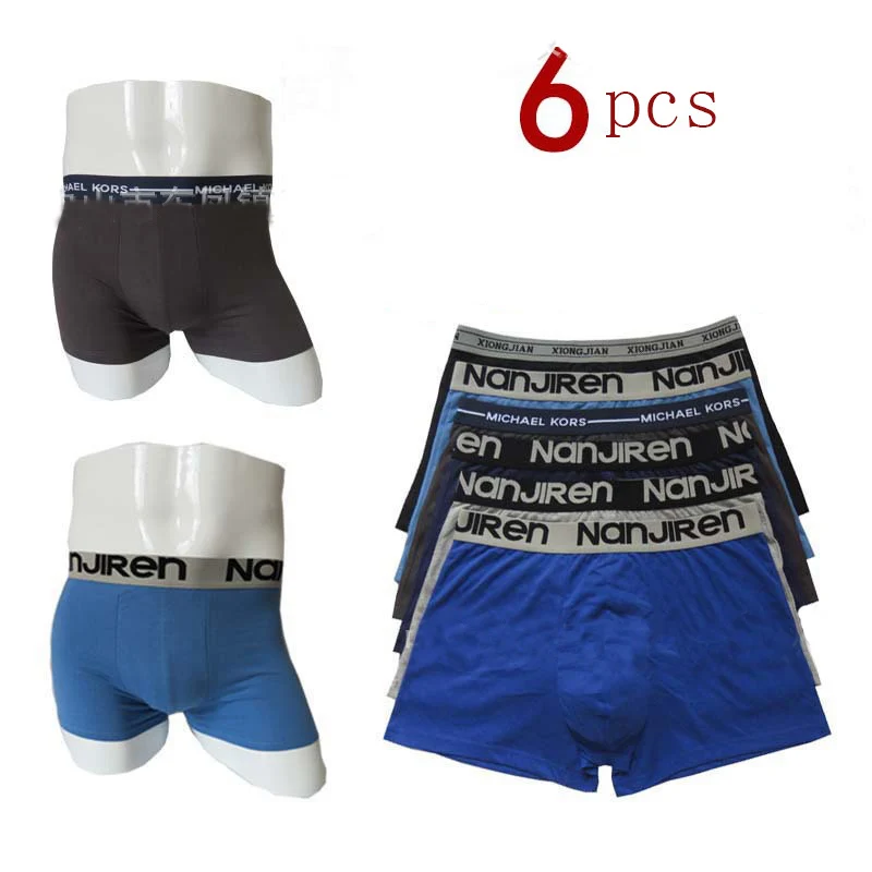 

6pcs/lot 100% Cotton Flexible Shorts Boxer Colorful Underpants vetement homme Solid Boxers Men Cotton Man Short Breathable