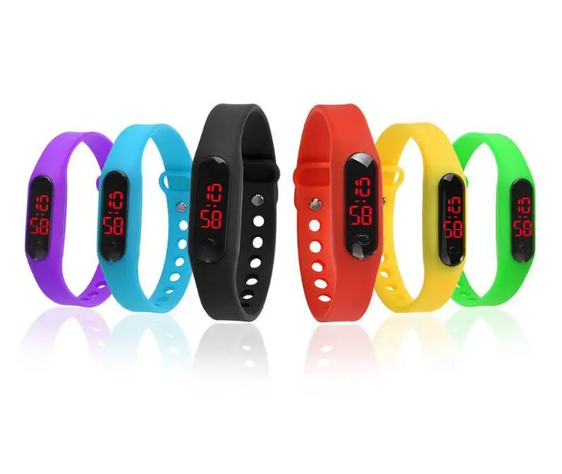 New Men font b Women b font Wristwatch Rubber LED font b Watch b font Date