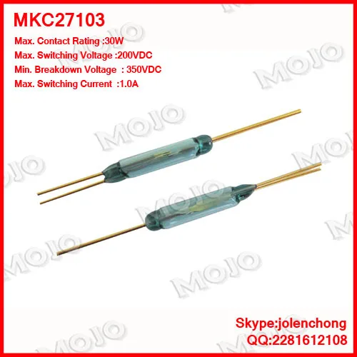 

MKC27103 reed switch normally open & closed transformational 3 pins magnet switch (5pcs/lots)