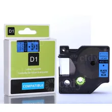 Черный на синем Dymo Label лента 12 мм * 7 м 45016 100% совместимый принтер Dymo Этикетки