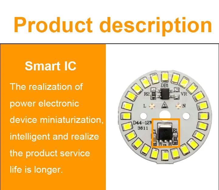 10 шт./лот встроенный драйвер светодиодный чип SMD для лампы 220 В вход непосредственно с умным IC DIY 3 Вт 5 Вт 7 Вт 9 Вт 12 Вт светильник прожектор