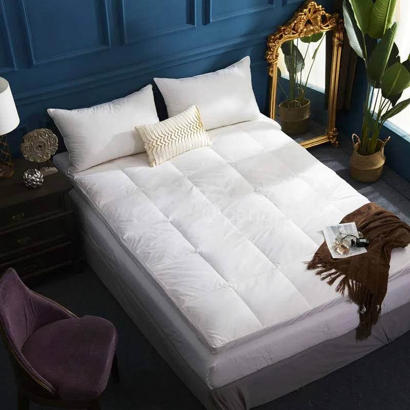 

Chpermore Thicken Foldable 100% Goose feather Mattress Toppers Single double Tatami Family Bedspreads King Queen Twin Full Size