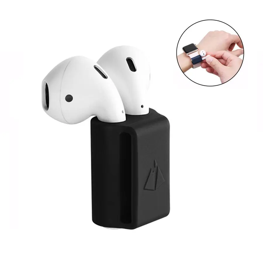 

HAOBA Anti-lost Silicone Wireless Earphone Holder for AirPods Carrying Case Skin Cover for Apple AirPod Accessories