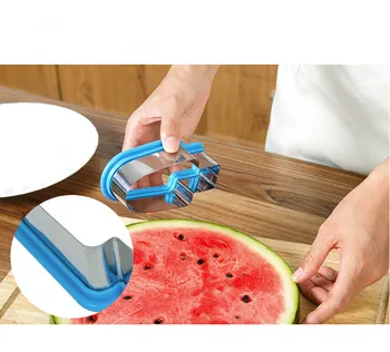 

1PC Watermelon Cutters Stainless Steel Watermelon Slice Popsicle Shape Melon Cutting Tool Cantaloupe Melon Slicer OK 0486