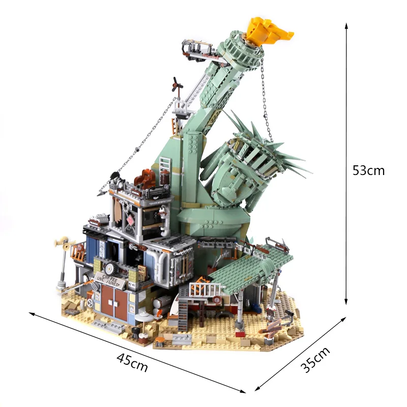 45014 Movie Seies Статуя Свободы Добро пожаловать в apocalypseberg строительные блоки кирпичи совместимы с 70840 Bela Movie 2