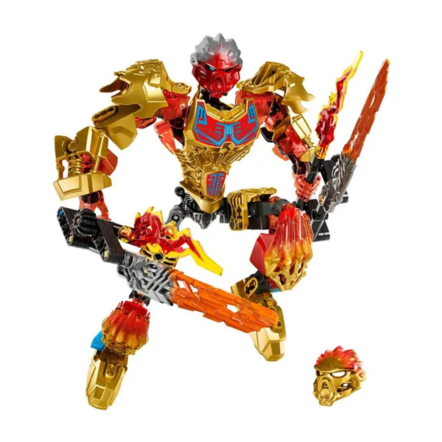 

132pcs Diy Building Blocks Bionicle Mask of Light Tahu - Uniter of Fire Compatible with 71308 Toys for Children Gift