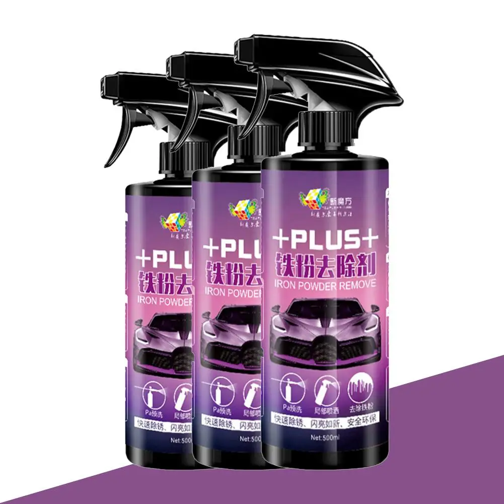 

500ML Car Wheel Paint Surface Iron Powder Remover Car Rim Care Cleaner Wheel Coating Agent Black Point Rust Oxide Layer Cleaning