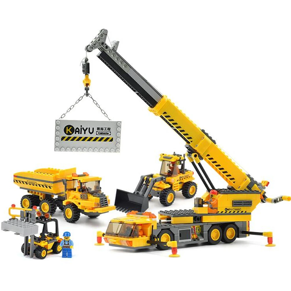 

2017 NEW HOT Kazi City Crane Building Blocks Sets Model 380pcs Educational DIY Bricks Toys 8045 Toys For Children Gift