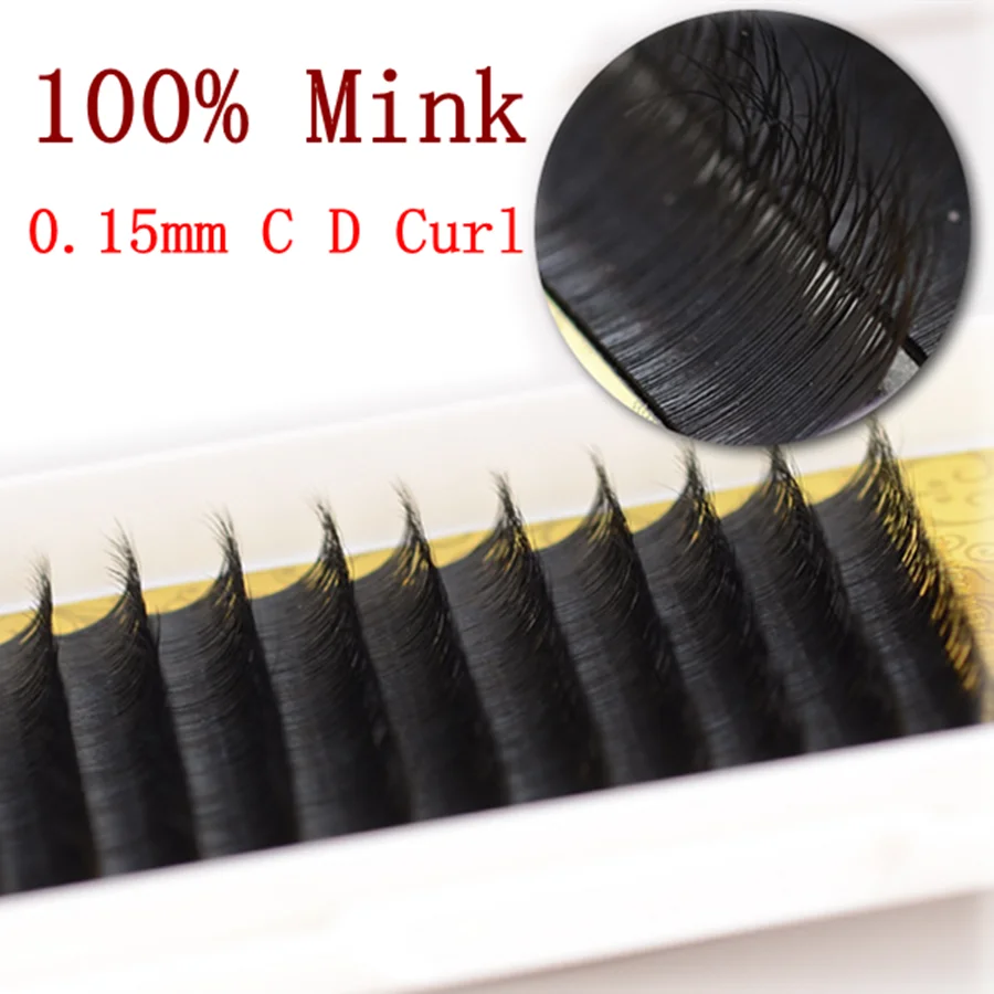 

3 Trays High quality 100% Mink Eyelash Extension,Individual Eyelashes,Natural Eyelashes Soft Mink Lashes