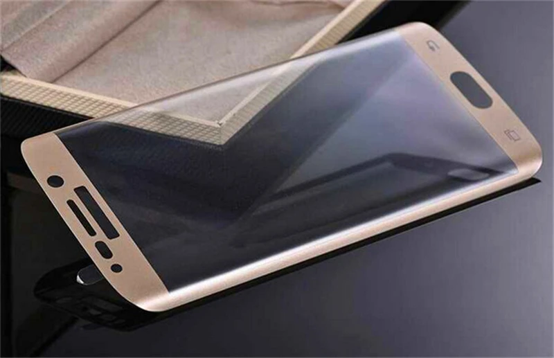S6 Edge цветная изогнутая поверхность полное покрытие пленка Закаленное стекло