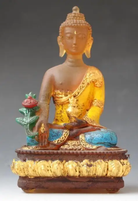 

12.5 cm * / Buddha figurige, Bhaisajya Buddha statue Crystal Glass Buddha sta
