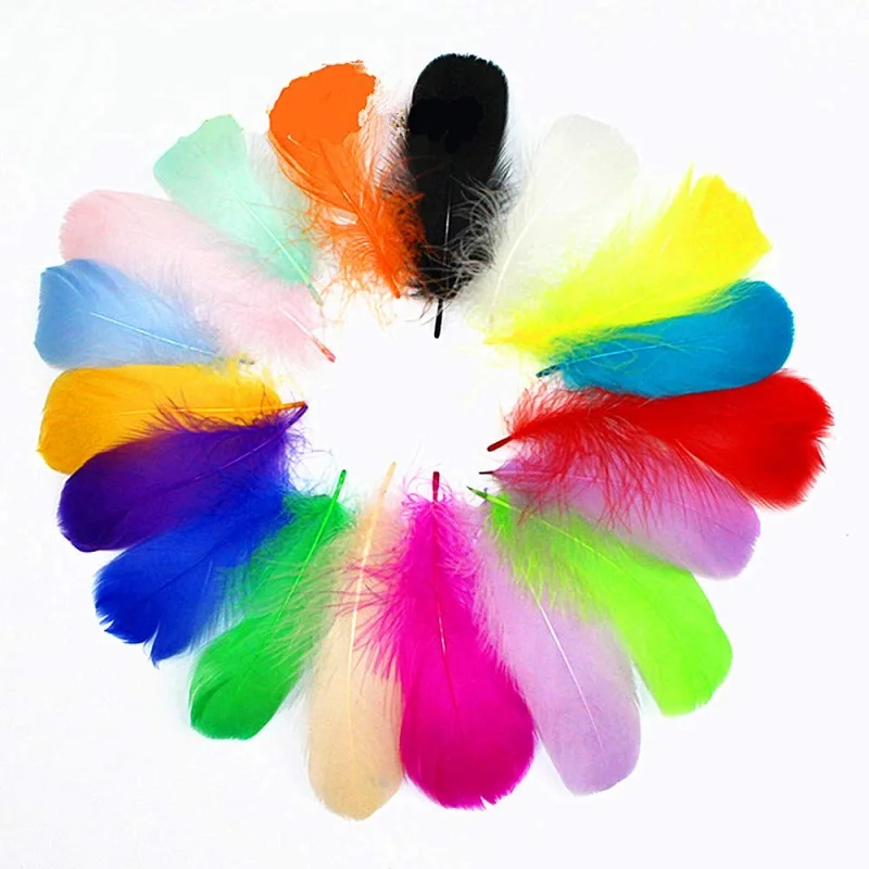100 шт Натуральные Цветные воздушные шары, декоративные перья, прозрачный шар, наполнитель, перья для рукоделия, свадебные, домашние, вечерние, украшения