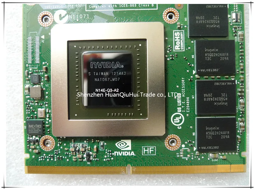 Nvidia Quadro K4000M 4GB GDDR5 MXM for Dell Precision M6700 M6600 M6800 Mobile Workstation Drive Case