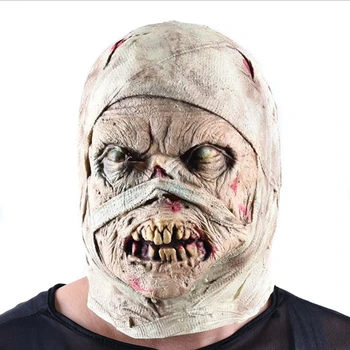 

The Mummy Halloween Mask Scary Rubber Horror mascaras de latex realista mummified Pinhead Demon Parasite mummification Masks