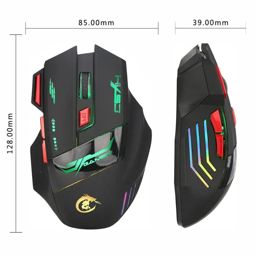 HIPERDEAL новые профессиональные 7 кнопок 5500DPI USB Оптическая Проводная игровая мышь