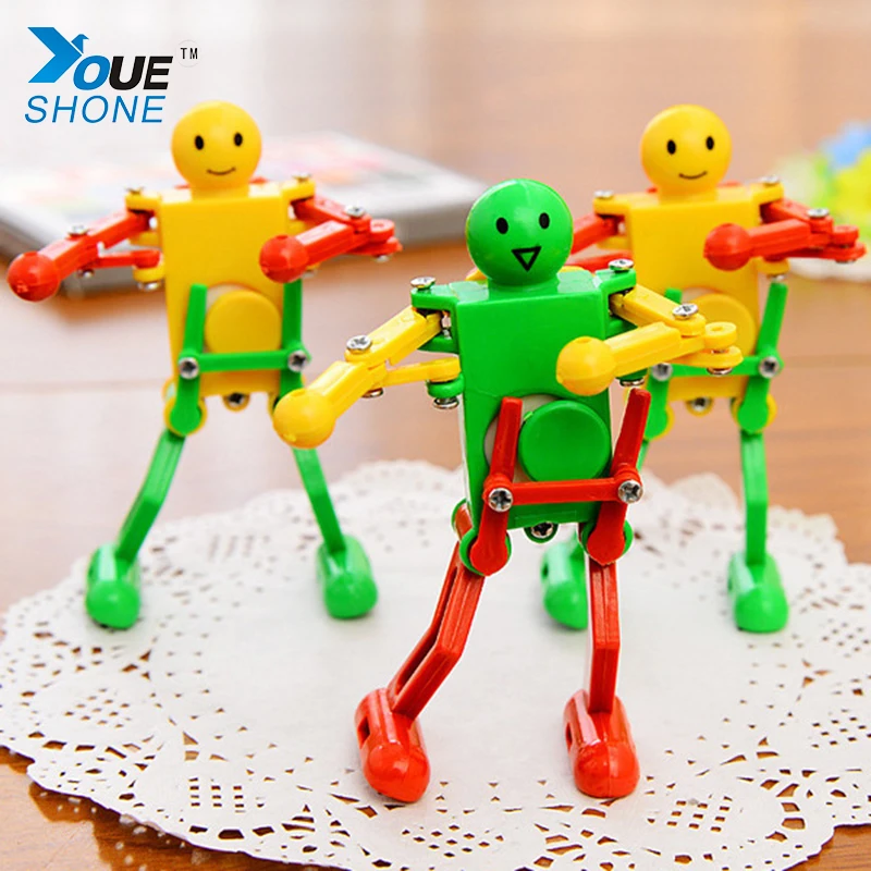 Kids Wind Up Dancing Robot Toy Mini Fun Figure Design Clockwork Toy