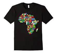 África países bandeira mapa camisa africano-americana festa orgulho verão t camisa marca de fitness corpo construção camiseta superior