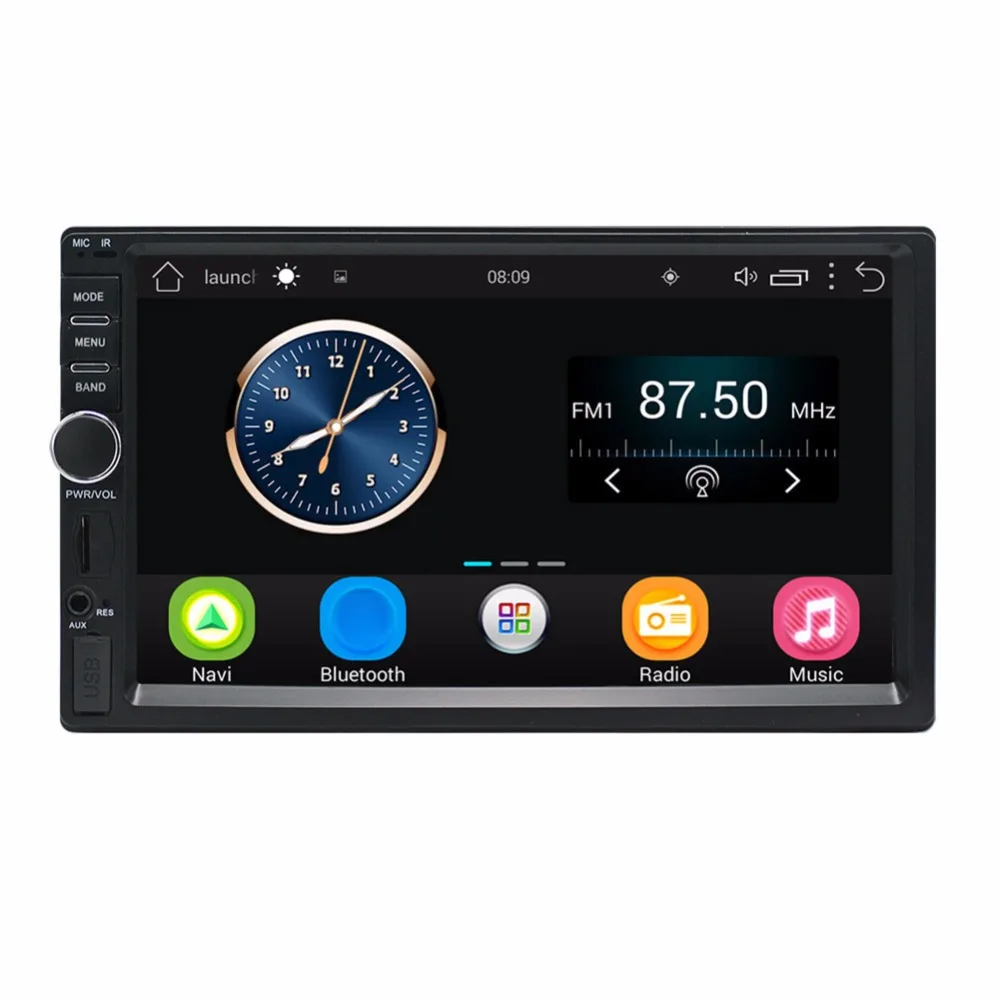 

Universal 2 Din 7in HD Touch Screen Android 4.4 Car MP5 GPS Navigator 1G+16G Bluetooth WiFi FM Radio Car Multimedia Player