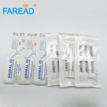 X80pcs 1,25*7 мм 134,2 кГц ISO11784/785 RFID инъекционный микрочип FDX-B шприц для черепах, рыб и т. Д