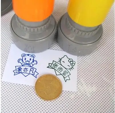 DIY заказной штамповочный круглый самонапыляющийся штамп фоточувствительная