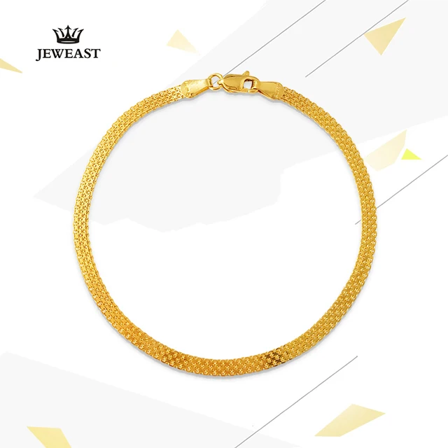 18K Pure Gold Bracelet Real AU 750 Solid Gold Bangle Good Beautiful Upscale Trendy Classic Party Fine Jewelry Hot Sell New 2020 1