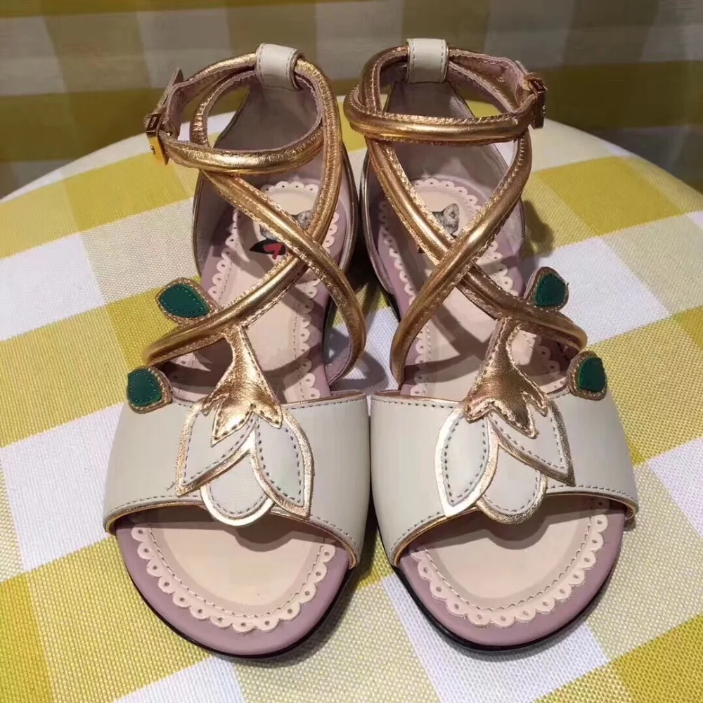 

2019 summer princess girls cross strap flat sandals genuine length cute sandals for kids