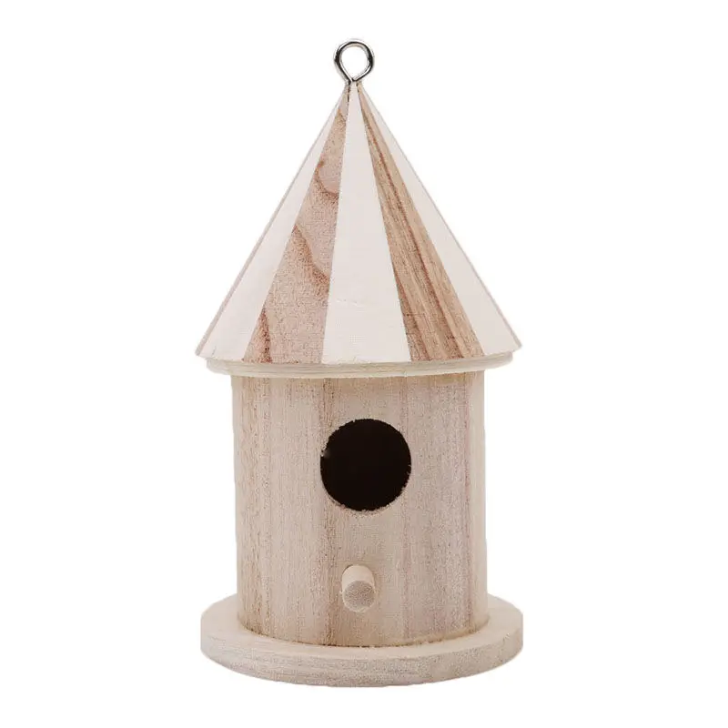 Wooden Bird House Feeder Diy Bird Nest Tongmu Pine Wood House