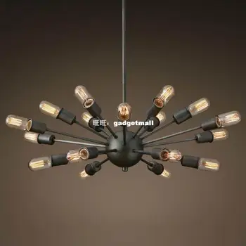 

Modern minimalist American country bar designer iron world Nordic loft retro industrial wind flying saucer spider chandelier
