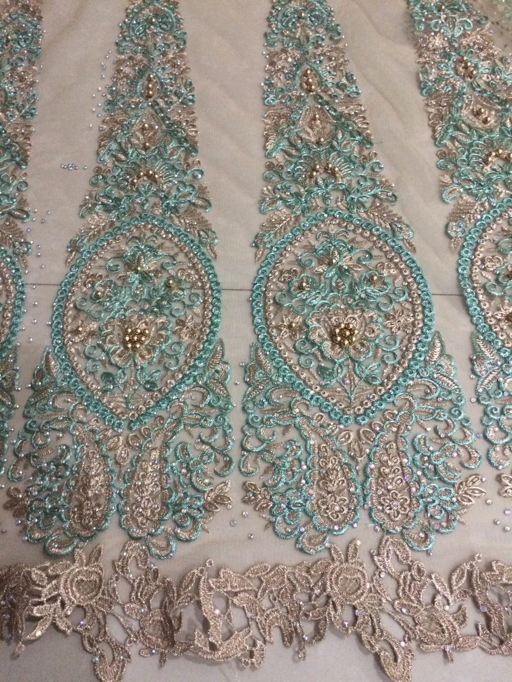 

Cyndi-10.17113fashionable sequins tulle embroidery french net lace fabric for party dress