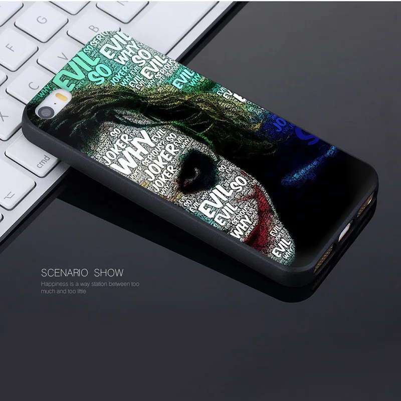 MaiYaCa The Joker Black lovely Phone Accessories Case for Apple iPhone 8 7 6 6S Plus X 5 5S SE 5C Cellphones MaiYaCa The Joker Black lovely Phone Accessories Case for Apple iPhone 8 7 6 6S Plus X 5 5S SE 5C Cellphones