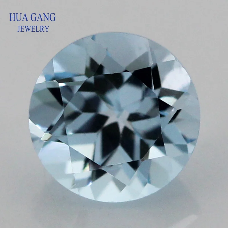 

Sky Blue Topaz Natural Loose Gemstone Round Shape Facetted Cut Size 1.0~10mm For DIY Jewelry Making