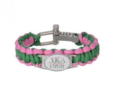 Custom Greek Letters Sorority And Fraternity 550 Paracord Charm Bracelets GREEK ACCESSORIES FRATERNITY AND SORORITY GIFTS