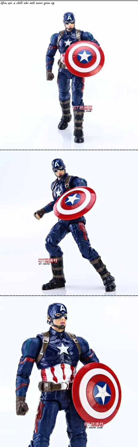 Коллекционная игрушка из ПВХ с изображением Капитана Америки|figures collectibles|pvc action