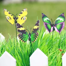 24 предмета Рождественское украшение сада Цветочная композиция Бабочка Моделирование завод садоводства сцены экологическое оформление zl4