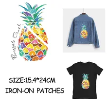 IBOWS Animal encantador hierro en verano apliques gran cal pegatinas de rayas en la ropa DIY Transferencia de Calor lavable parches de moda(China)