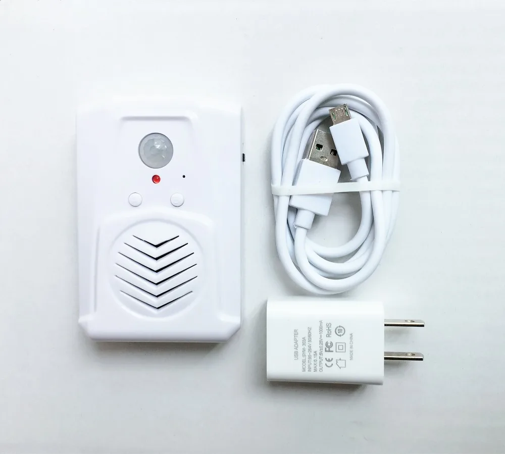 

FNP-703A Mini PIR Motion Sensor Activated Audio Player with AC/DC Power Adapter