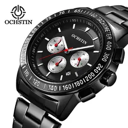 Роскошный топ бренда Для мужчин часы хронограф Дата спортивные Нержавеющая сталь мужской часы Мода кварцевые наручные часы Для мужчин