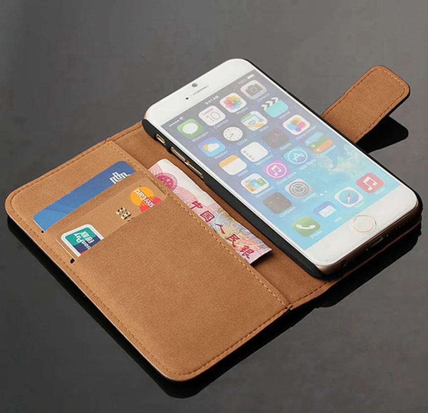 

Wallet Case For Apple iPhone 7 Plus iPhone7 Protection Fundas Coque Genuine Leather Flip Cover With Kickstand Magnet Clasp Purse