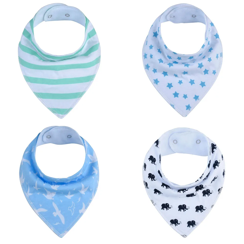 Мягкие нагрудники для новорожденных 100% хлопок 4 шт./лот|bibs burp|baby bandana bibsbandana bibs |
