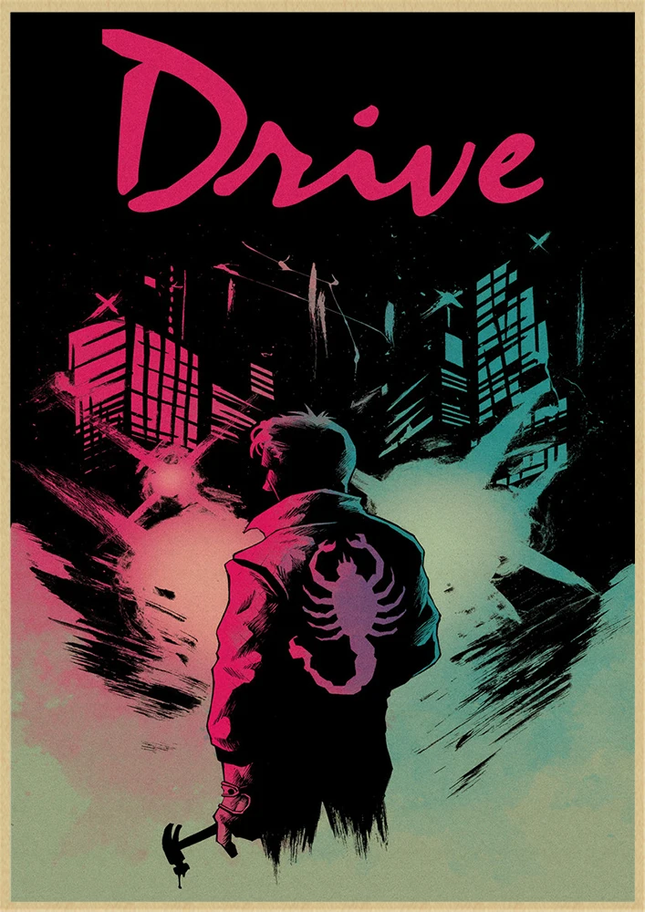 Drive Ryan Gosling ретро плакат, крафт-бумага, бумага для бара, кафе, домашний Декор, живопись, наклейка на стену