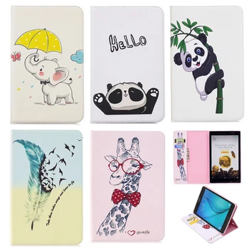 

New Folio Printed for Samsung Tab A 8.0 T350 Case Flip PU Bracket Funda For Samsung Galaxy Tab A 8.0 SM-T350 T351 Tablet Case