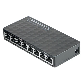 

10/100 Mbps 8 Ports Poe Ethernet Lan Desktop Network Switch Hub Adapter(Eu Plug)