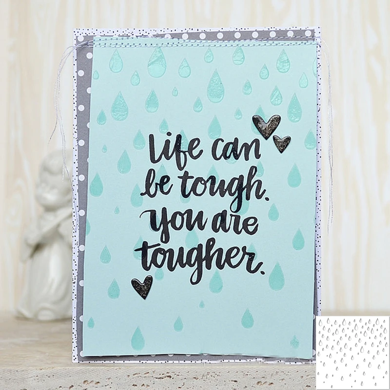 

Raindrops Stencil for DIY Scrapbooking New 2019 DIY Paper Cards Making Craft Fun Plastic Templates Decoration Embellishment