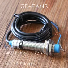 10pcs/lot 3D printer parts LJ12A3-4-Z/BX Inductive Proximity Sensor Detection Switch NPN DC6-36V proximity switch free shipping