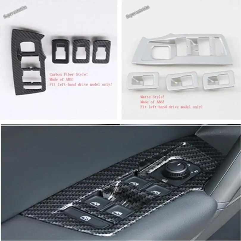 

Lapetus Inner Door Armrest Window Switch Control Panel Cover Trim 2 Color Fit For Volkswagen VW Tiguan MK2 2016 2017 2018 2019