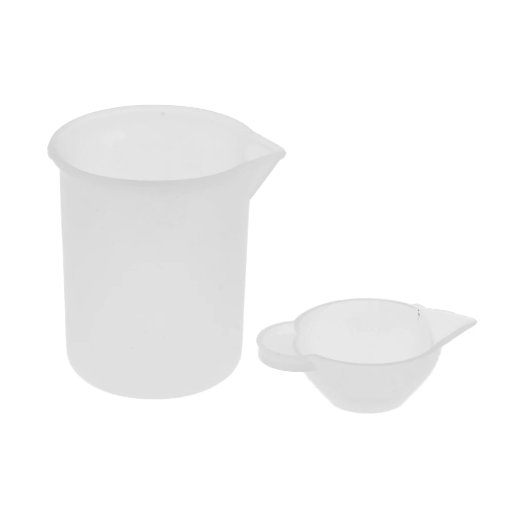 6pcs Silicone Reusable Mixing Measuring Cups Liquid Epoxy Resin Stirring Distribution Hobby Casting Jewelry Making DIY Tools Kit