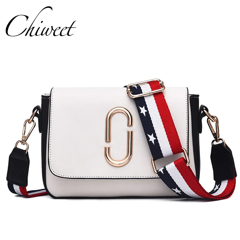 Luxury Shoulder Bag Wide Strap