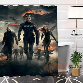 

Hot New arrival Modern Custom anime(6) Heroes @1 Fabric 100% Polyester Shower Curtain bathroom Waterproof Popular H0223-61