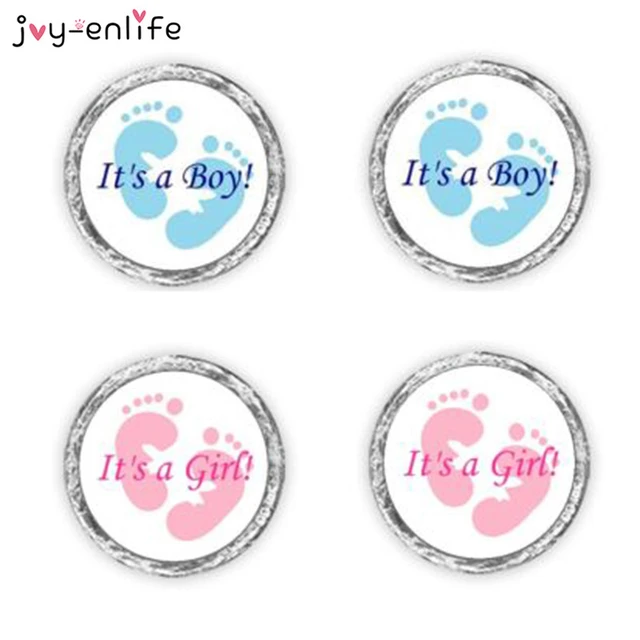 Baby Boy Stickers Baby Shower Favor Bag Circle Sticker Its a Boy