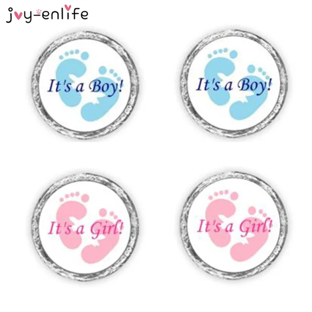 Baby Shower 100 pcs 3x3 cm "Si Tratta di un Ragazzo! Si tratta di una Ragazza! " Baby Shower 100 pcs 3x3 cm "Si Tratta di un Ragazzo! Si tratta di una Ragazza! "